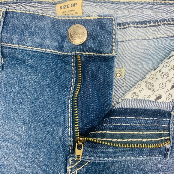 Earl Jean Womens 8P Blue Capri Stretch Med Wash - Picture 6 of 10